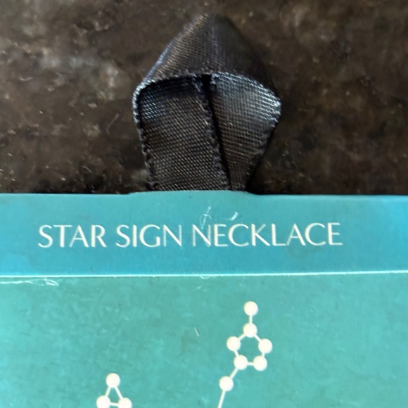 Star Sign Pendant Necklace, Teal, Pisces Design - Picture 5 of 8